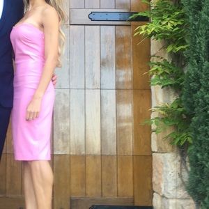 Bubblegum pink tube top dress